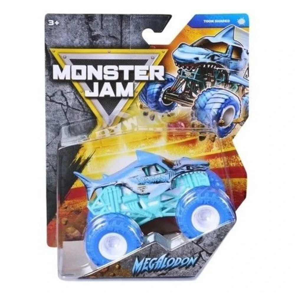 Monster Jam Megalodon Toon Shaded Series 46 Shark 1:64 Truck Spin Master New Rar